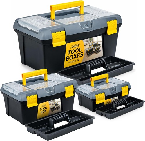 Piece plastic tool box chest - plastic,