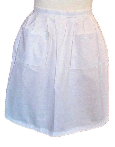 Ladies white waist apron two - ,