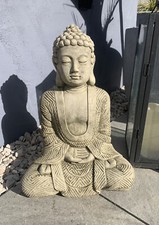 STONE GARDEN LARGE MAZE ROBE BUDDHA NATURAL GIFT CONCRETE ORNAMENT