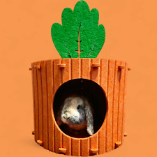 Pet Rabbit, Small Animal, Carrot Bed Hideaway for Hutch, Run or Tunnel Indoor