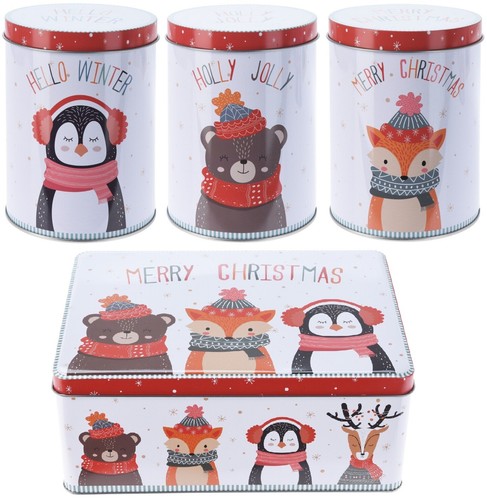 Set christmas storage tin - 4,