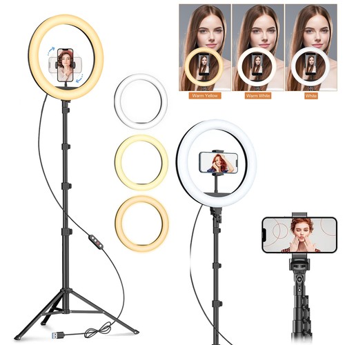 Led ring light with - 10",