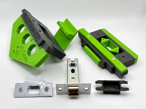 Tubular latch jig router - jig,
