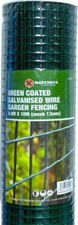PVC Coated Wire Mesh Fencing 10M x 0.9M Height Green Galvanised Garden Fence