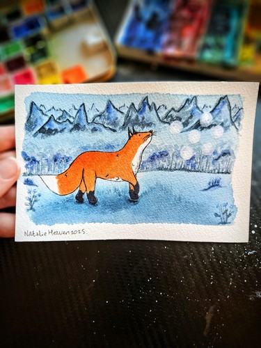 Fox and woodland spirits - woodland,