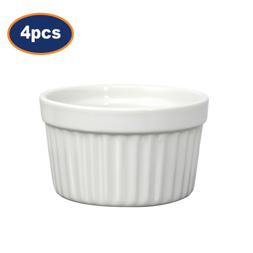 White ramekin bowl - white, ceramic