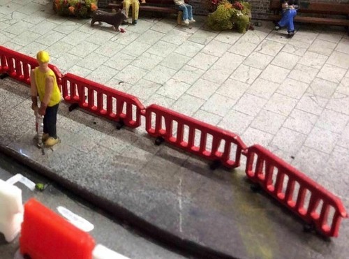 Printed red pedestrian - 3d,