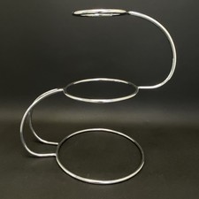 QUALITY ‘S’ SHAPED Silver Chrome 3 TIER WEDDING CAKE STAND. BLACK FRIDAY PRICE!