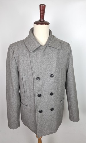 Coat mens grey wool - coat,