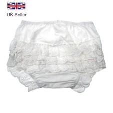 Baby Girls White Cotton Frilly