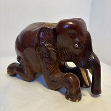 Vintage Wooden Elephant Figure