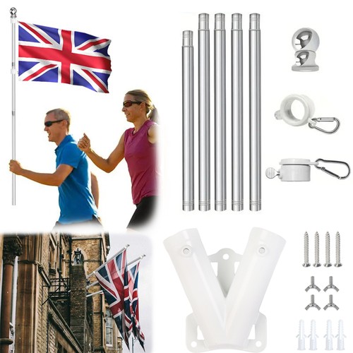 Feet flag pole stainless - 5-6,