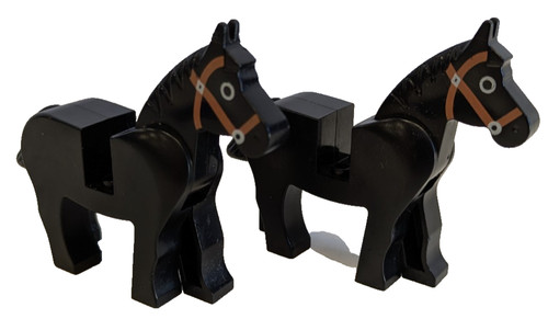 Lego vintage horses black - vintage,