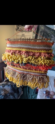 Handmade loom weavings wall - weavings,