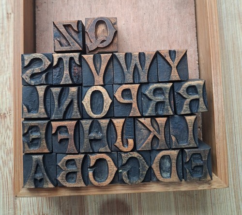 Vintage wooden letterpress - wooden,