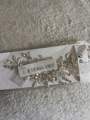 Silver floral bridal - silver,