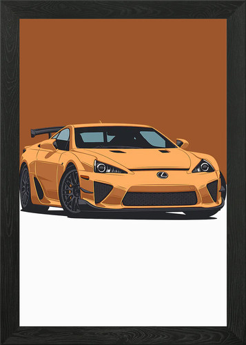 Lexus lfa framed wall - lfa, art