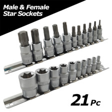 Star Socket and Bit Set 21Pce