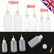 30/50/100ml Needle Tip Bottle Squeeze Plastic Bottles Oil Liquid Glue Ink UK