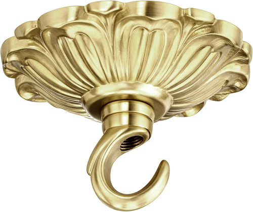 Floral brass hook - brass, for