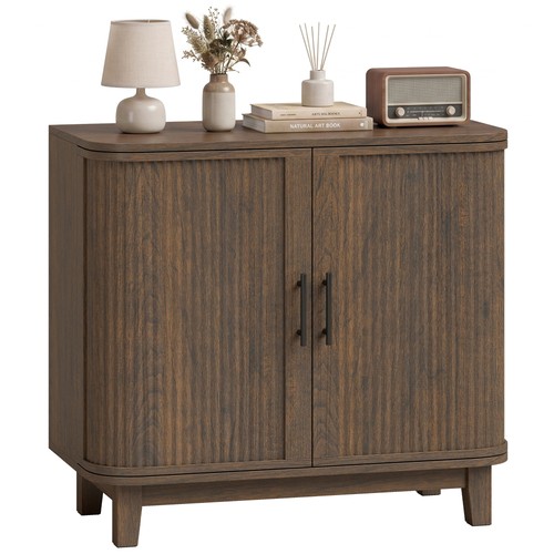Homcom sideboard with curved - 2,