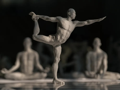 Yoga man sculpture figure - man,