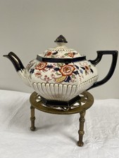 Antique Samual Johnson Pottery Brittania Imari Style Teapot