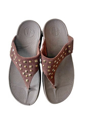 Womens'  FITFLOP Brown Sudue Sandals,  Size UK 6 (EU 39)