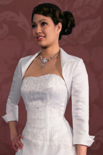 Satin white ivory bridal - white/ivory,
