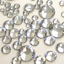 1000 Clear Crystal Silver Flat