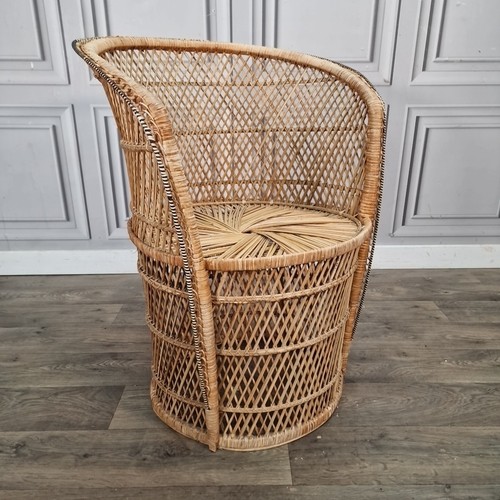 Vintage wicker peacock - vintage,