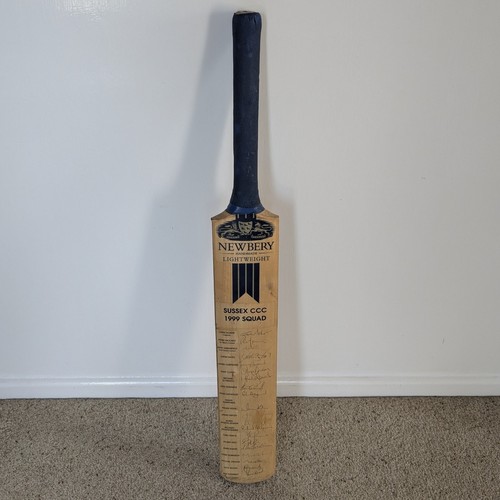 Newbery cricket bat signed - newbery, by
