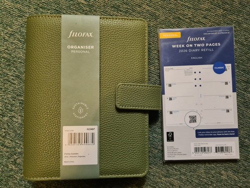 Genuine filofax camden olive - genuine,