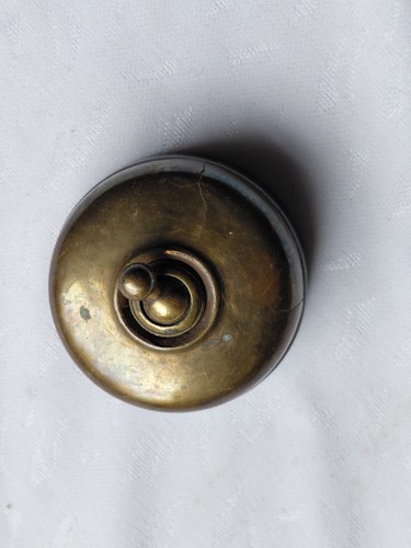 Old vintage round brass - old,