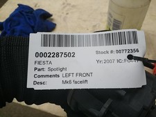 2007 FORD SPOT LIGHT FIESTA Petrol Hatchback 