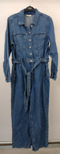 M&S Women's Denim Boiler Suit Size 14 Blue NWOT F2