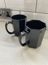 2 Arcoroc Black Octagonal