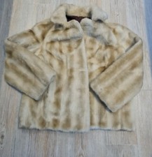 Sister Minquilla Faux Fur Jacket 60s 70s Coat Size 8 Dark Blonde