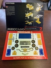 Vintage Meccano Set 2 from 1976, 100% Complete in Original Box with Manual (A)