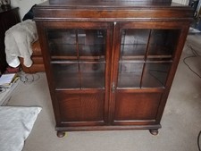 Antique Oak Display Bookcase