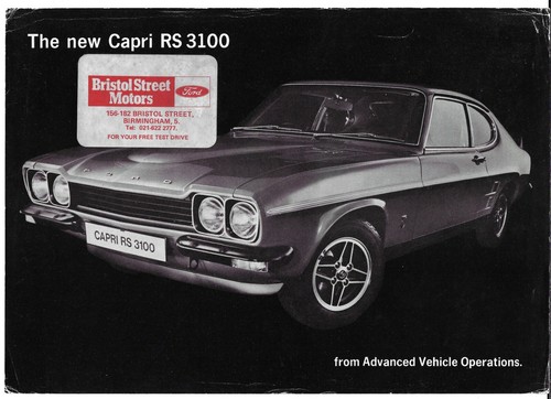 Ford capri 3100 mk1 1973 - rs,