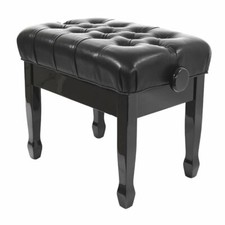 Piano Stool Adjustable, Polished Ebony, "CADENZA"