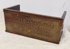 Arts & Crafts oak (?) and copper book trough beautiful condition, Liberty & Co?