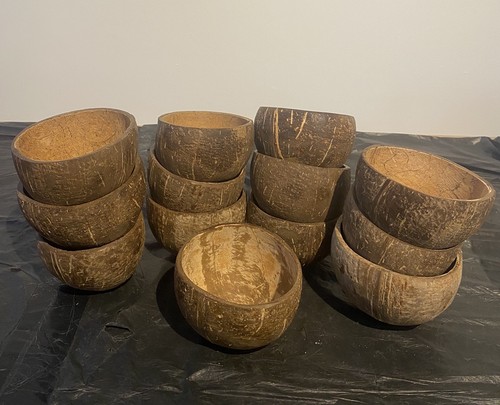 Coconut bowl natural textured - coconut,