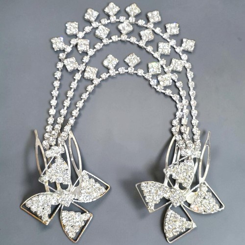 Vintage bridal rhinestone hair - rhinestone,