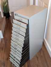 Bisley Multi-Drawer Cabinet 15 Drawers, Filing Cabinet, Internal Drawer Liners