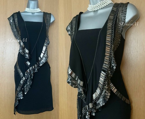 Karen millen black silk - millen, uk