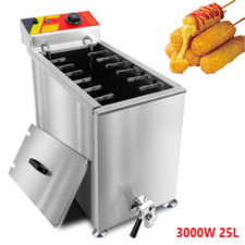 Friggitrice Elettrica commerciale per Hot Dog, in Acciaio Inox, 3000W 25L 