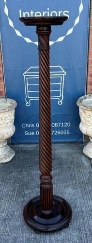 Quality mahogany tall torchere - mahogany,