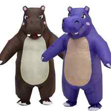 Adult Inflatable Hippo Costume Fancy Dress Halloween Cosplay Hero Animal Toy